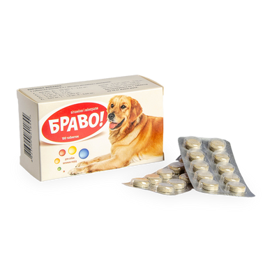 Вітаміни Браво д/собак великих порід таб. №100
