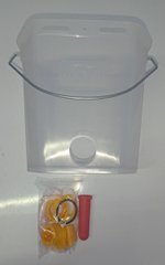 Відро для випойки телят 10 л (пластикове прозоре)+Соска для відра