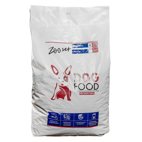 Корм ZOOset 'Dog food' для собак дорослих з телятиною 10кг
