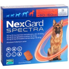 Нексгард Спектра від бліх і кліщів д/собак 30-60 кг таб №3 (XL)