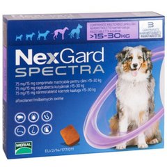Нексгард Спектра від бліх і кліщів д/собак 15-30 кг таб №3 (L)