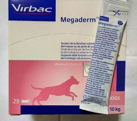 Кормова добавка Мегадерм д/собак від 10 до 20 кг 8 мл №1 (саше)